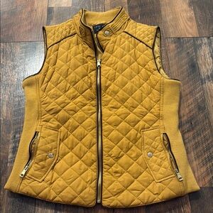 Women's Mustard Quilted Vest